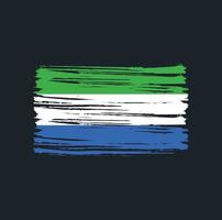 Sierra Leone Flag Brush Strokes. National Flag vector