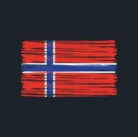 Norway Flag Brush vector