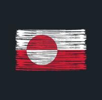 Greenland Flag Brush vector