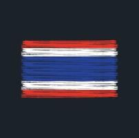 cepillo de bandera de tailandia. bandera nacional vector