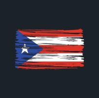 trazos de pincel de bandera de puerto rico. bandera nacional vector