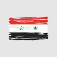 Syria Flag Brush Strokes. National Flag vector