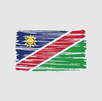 trazos de pincel de bandera de namibia. bandera nacional vector