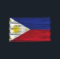 pincel de bandera de filipinas vector