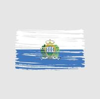 San Marino Flag Brush Strokes. National Flag vector