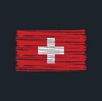 Switzerland Flag Brush vector