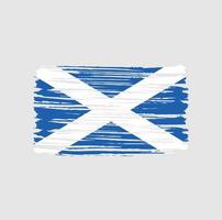 trazos de pincel de bandera de escocia. bandera nacional vector