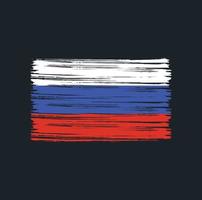 cepillo de bandera de rusia vector