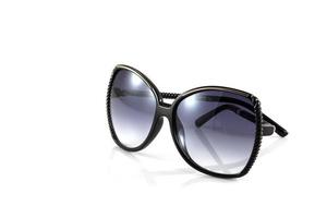 Black fashion sunglasses isolate on white background photo