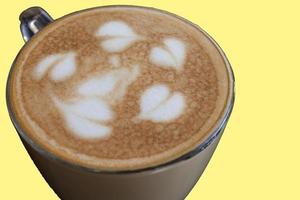 Close-up of cappuccino foam photo