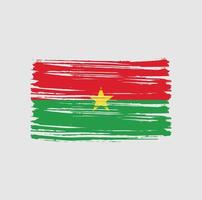 trazos de pincel de la bandera de burkina faso. bandera nacional vector