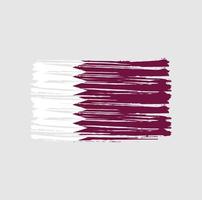 Qatar Flag Brush Strokes. National Flag vector