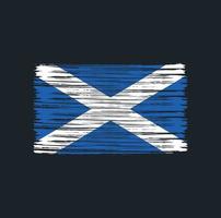 cepillo de la bandera de escocia vector