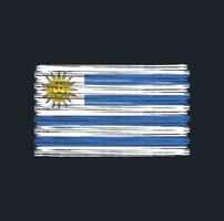 cepillo de la bandera de uruguay. bandera nacional vector