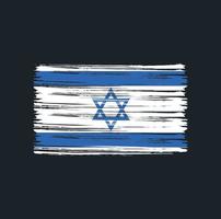 cepillo de bandera de israel vector