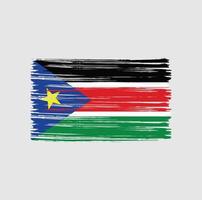 pincel de bandera de sudán del sur vector