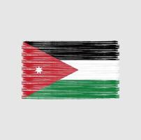 Jordan Flag Brush. National Flag vector