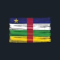 pincel de bandera centroafricana vector