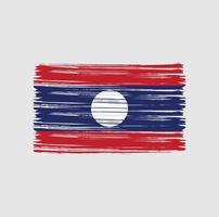 Laos Flag Brush vector