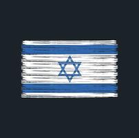 cepillo de la bandera de israel. bandera nacional vector