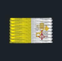 cepillo de la bandera del vaticano. bandera nacional vector