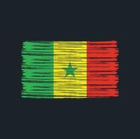 Senegal Flag Brush vector
