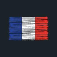 France Flag Brush vector