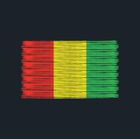 Guinea Flag Brush. National Flag vector