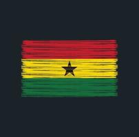 Ghana Flag Brush. National Flag vector