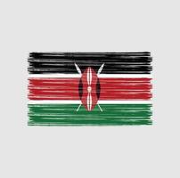 Kenya Flag Brush. National Flag vector