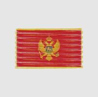 Montenegro Flag Brush. National Flag vector