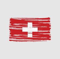 Switzerland Flag Brush Strokes. National Flag vector