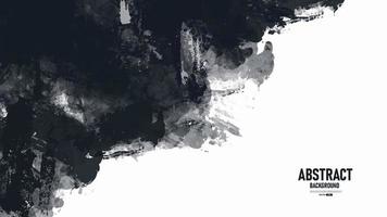 Black and white abstract grunge paint texture background. vector