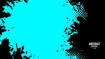 Blue and black abstract grunge background with halftone style. vector