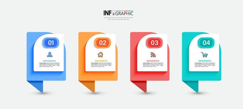 Infographics design template, Business concept with 4 steps