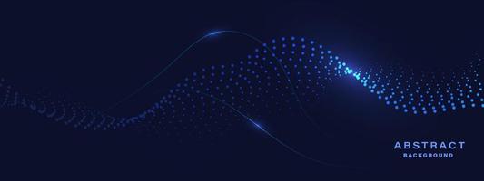 Abstract blue background with flowing lines. vector