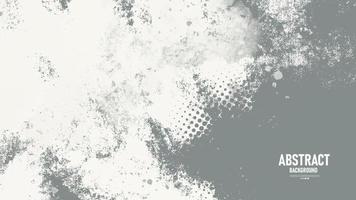 Gray and white abstract grunge background with halftone style. vector