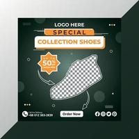 Shoes Banner Instagram Template vector