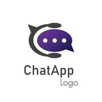 logotipo de la aplicación de chat. vector