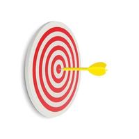 Darts target. Success Business Concept. Creative idea 3d illustration isolated on white background vector