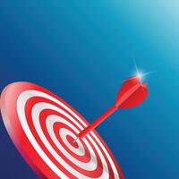 Darts target. Success Business Concept. Creative idea 3d vector illustration.