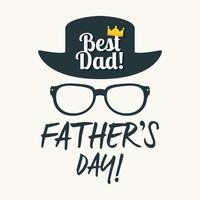 Happy Father's Day vector greeting card