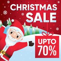 Merry Christmas sale background vector