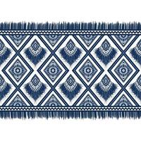 Navy Indigo Blue Diamond on White background. Geometric ethnic oriental pattern traditional Design for ,carpet,wallpaper,clothing,wrapping,Batik,fabric, illustration embroidery style