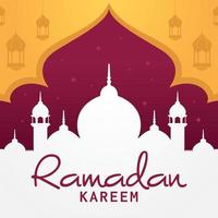 tarjeta de felicitación de Ramadán Kareem vector