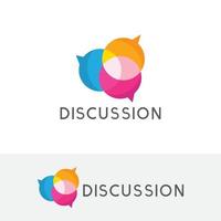diseño de logotipo de discusión vector