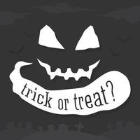 Trick or Treat text banner vector