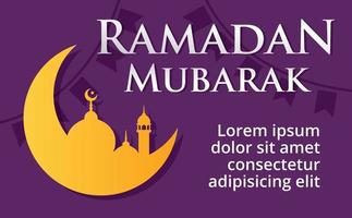 Ramadan Mubarak vector illustration