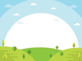 Nature landscape flat illustration vector