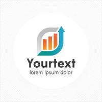 Business trend and finance logo design vector